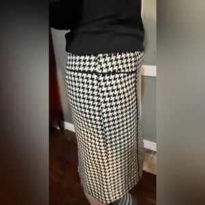 Melanie Lyne Classic Houndstooth Pencil Skirt Size 16